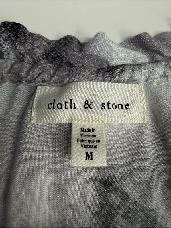 Cloth & Stone blouse abstract elevated basic top some sparkle medium fall - Image 8