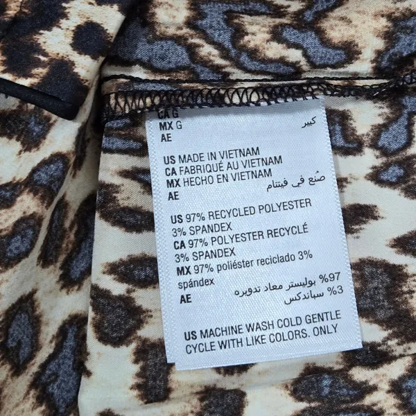INC International Concepts Leopard Print Satin Pajama Set Brown Large NEW - Image 7