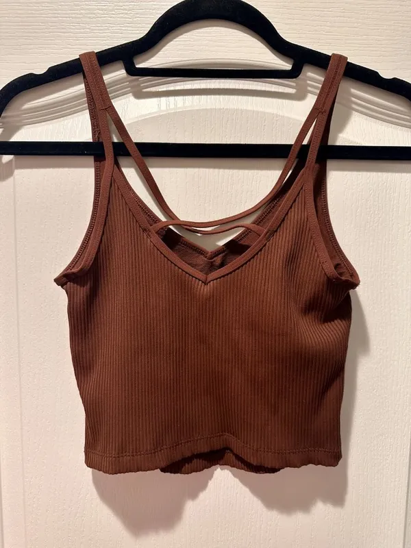 Vuori - Ribbed Crop Tank Top in Terracotta - NWOT! - Image 7