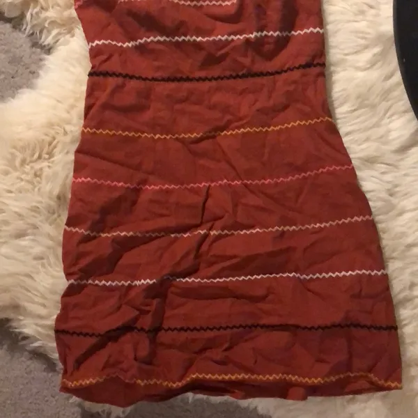Forever 21 Burnt Orange Stripped Embroidered Dress - Image 2