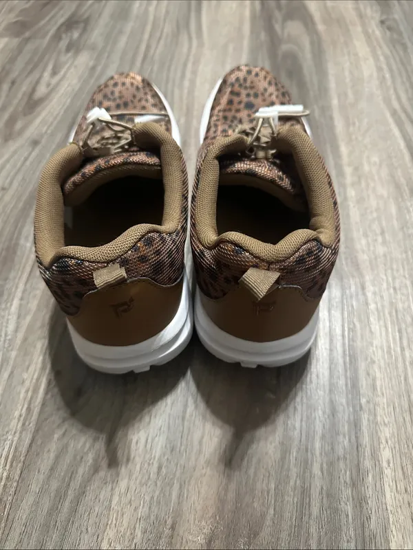 Propet Leopard Print Slip-On Athletic Shoes in Brown/Tan - Image 5