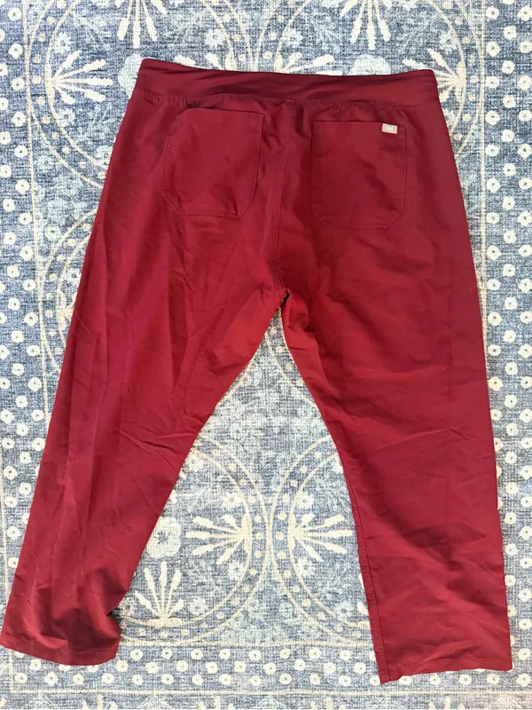Figs Petite Livingston Burgundy Pants - Image 4