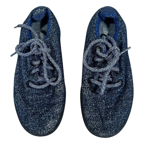 Allbirds Wool Runners Marled Knit Sneakers Navy Blue Sustainable Comfort Size W7 - Image 2