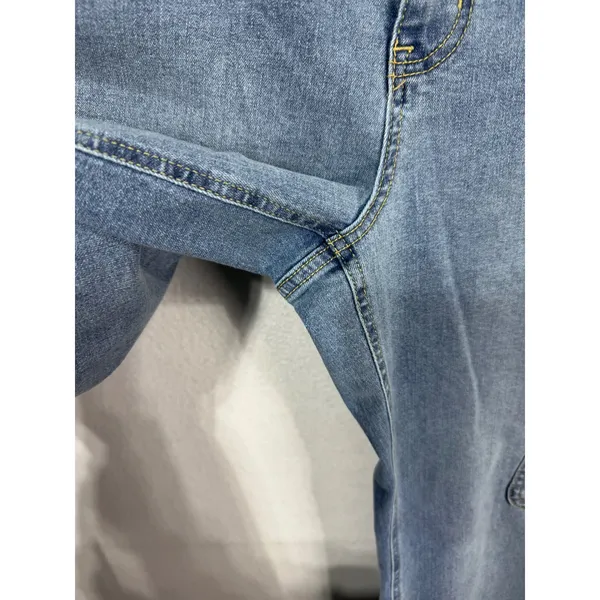 Seven7‎ Size 14 Wide Leg Cargo Jeans Y2K Utility Denim Light Wash Boho - Image 5