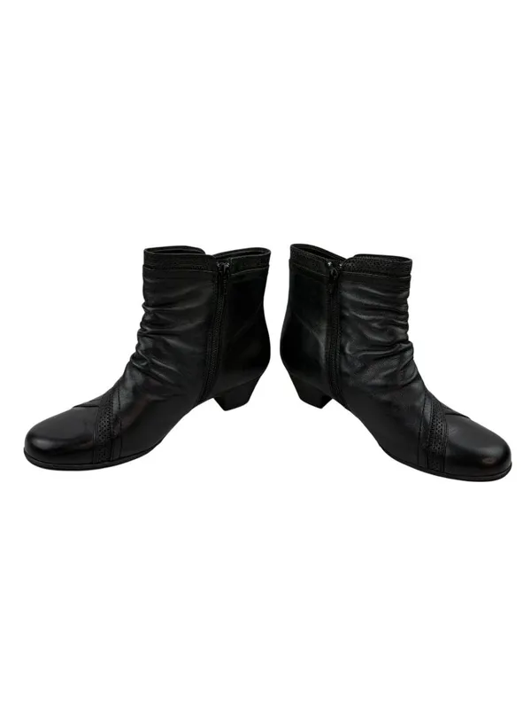 *Rockport by Cobb Hill Abbott Panel Ankle Boots Size 7.5 Black Leather Comfort - Image 7