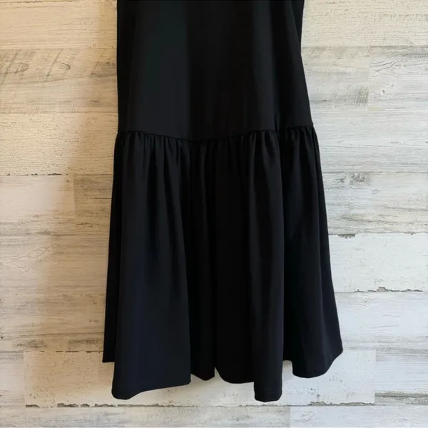 NWT Susana Monaco Drop Waist Ruffle Mini Dress XS Black 0321SUPD00791 Sleeveless - Image 5