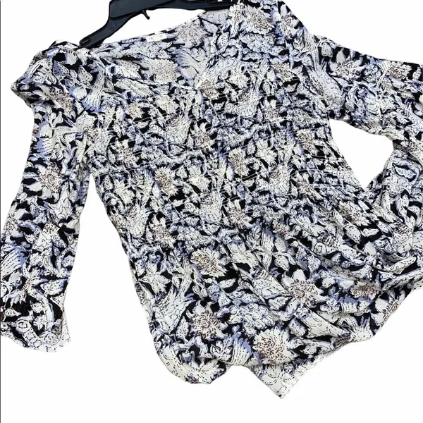 En creme large boho floral romantic tunic/dress - Image 2