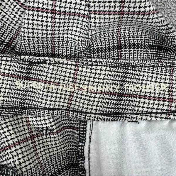 American Eagle Outfitters Plaid Flannel Super High‎ Rise Skinny Trousers Beige 4 - Image 11