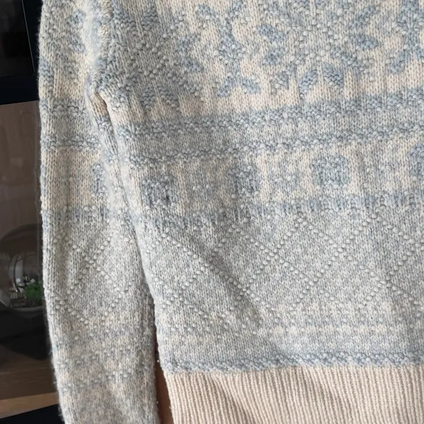 Vintage Ralph Lauren‎ Cashmere Ski Sweater Fair Isle Full Zip knit mockneck - Image 9