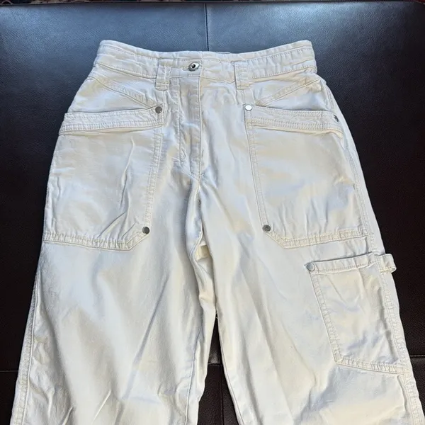Mauve Anthropologie Ivory Utility Cargo Turner Pants - Image 3