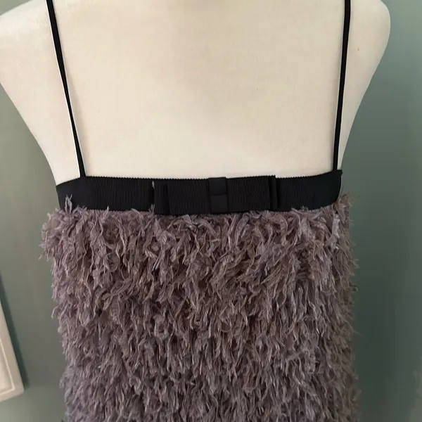 NWT ZARA purple faux feathers mini dress XS - Image 3