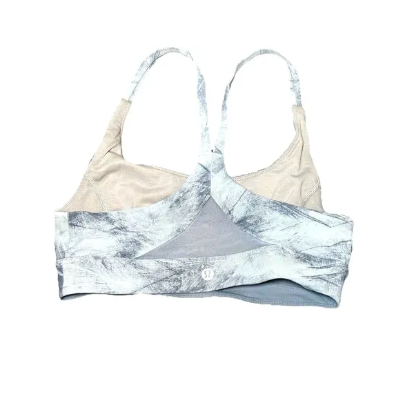 Lululemon Sport Bra Train Times Gray Size 6 Medium Support Mesh Yoga Gym - Image 4