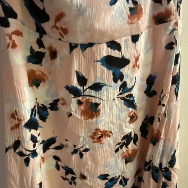 Gypsies & Moondust Womens Mini Dress M Medium Floral Peach & Navy Blue - Image 3