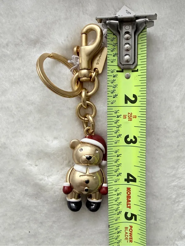Coach Santa 3D Bear Bag Charm NWOT - Image 7