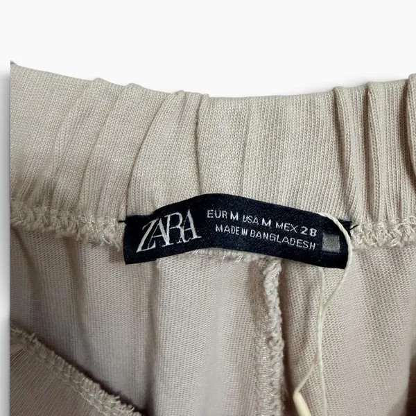 Zara beige bloomer Harem Pants Women's Size Medium - Image 5