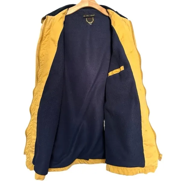 Les Deux Ancres Vintage Women’s L Tan Navy Blue Corduroy Gold Toggle Barn Jacket - Image 5