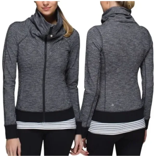 Lululemon Be Present Jacket Coco Pique Black 2 - Image 16