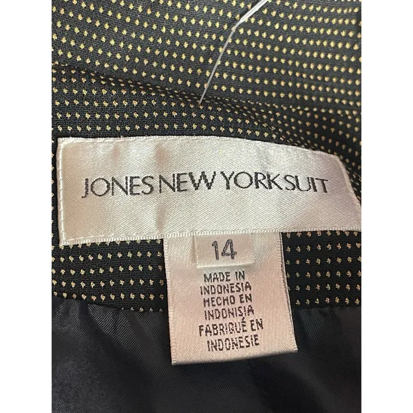 Vintage‎ Jones New York 2-Piece Skirt Suit Brown Blazer Size 14 Women C-0087 - Image 2