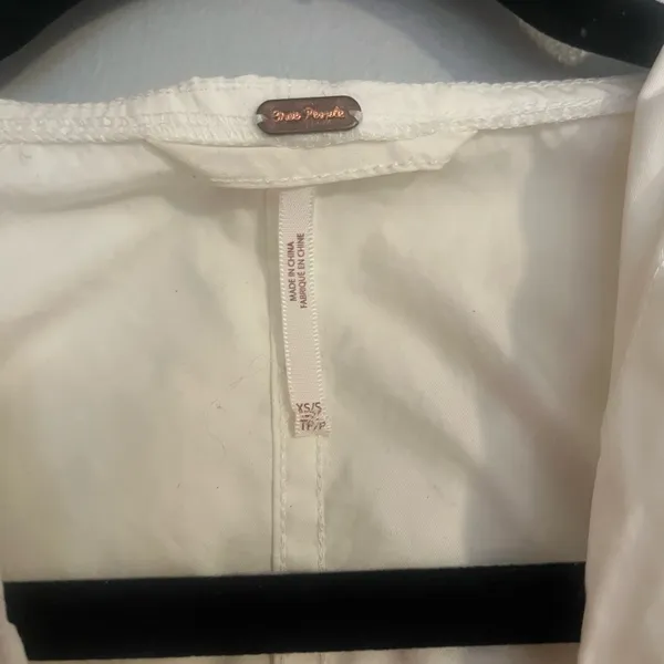 Free People White Jacket‎ with Pink Laces - Image 6