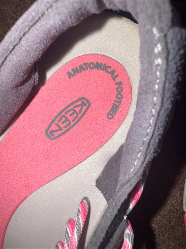 KEEN UNEEK Women's Woven Cord Sandals Grey Pink Size 9 - Image 3