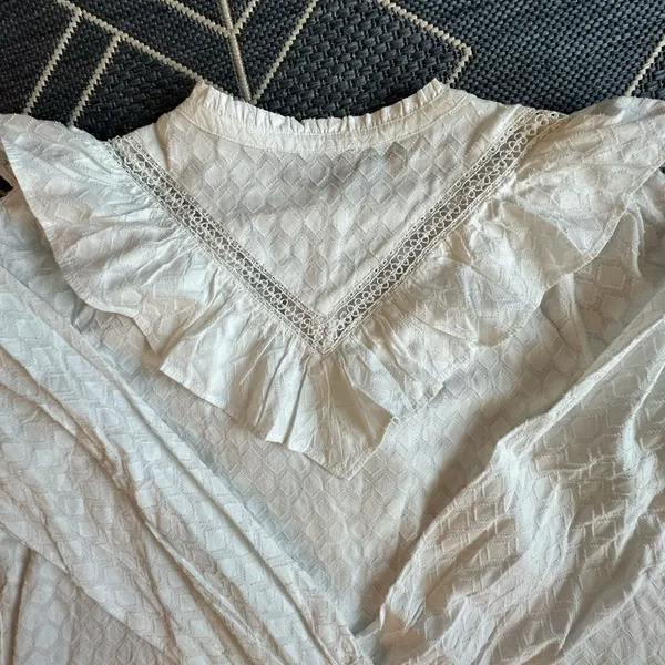Loft Victorian Revival Ruffle Jacquard Top NWT L Castlecore Whimsigoth Romantic - Image 6