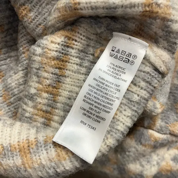 London Kaye Grey Beige Print Sweater - Image 5