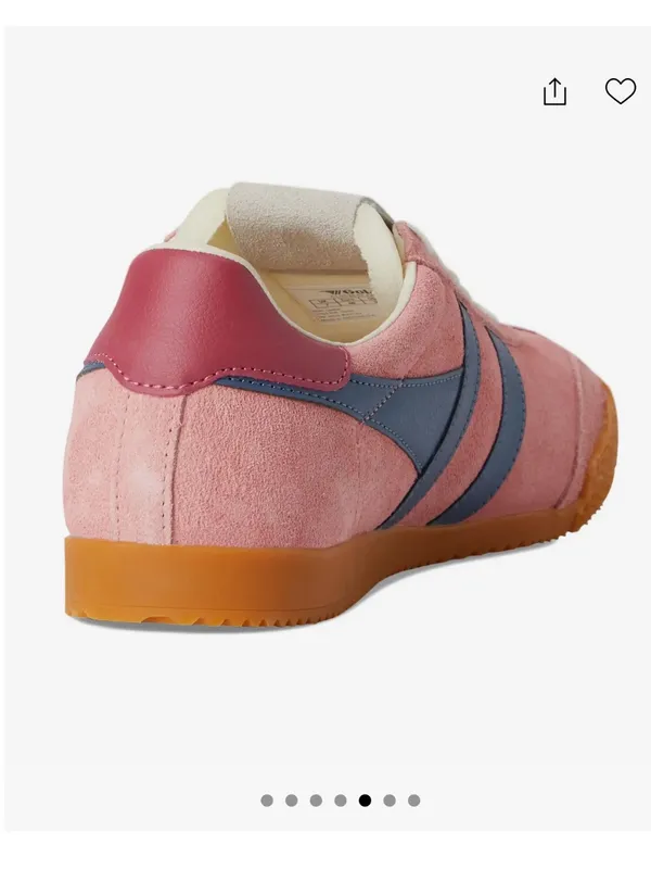 Gola Elan Women's Pink Suede Sneakers in Coral Pink, Moonlight & Raspberry 8.5 - Image 3