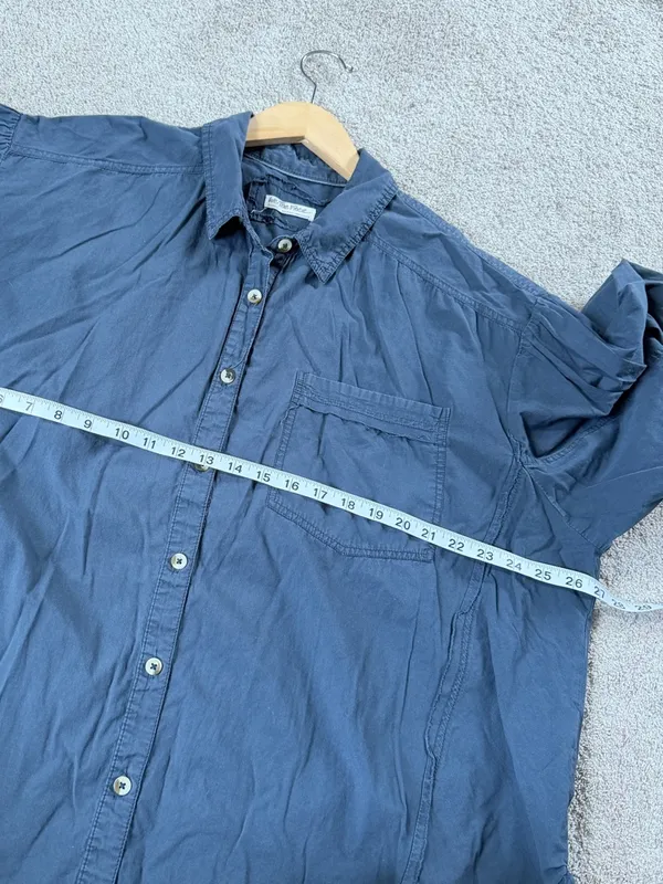 We The Free Women’s Happy Hour Button Down Shirt Longsleeve Oversized in Navy XL - Image 10