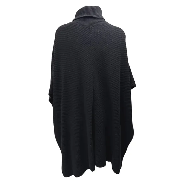 & Other Stories Women's Black Turtleneck Knit Poncho Shrug Sweater Top Size S - Image 2