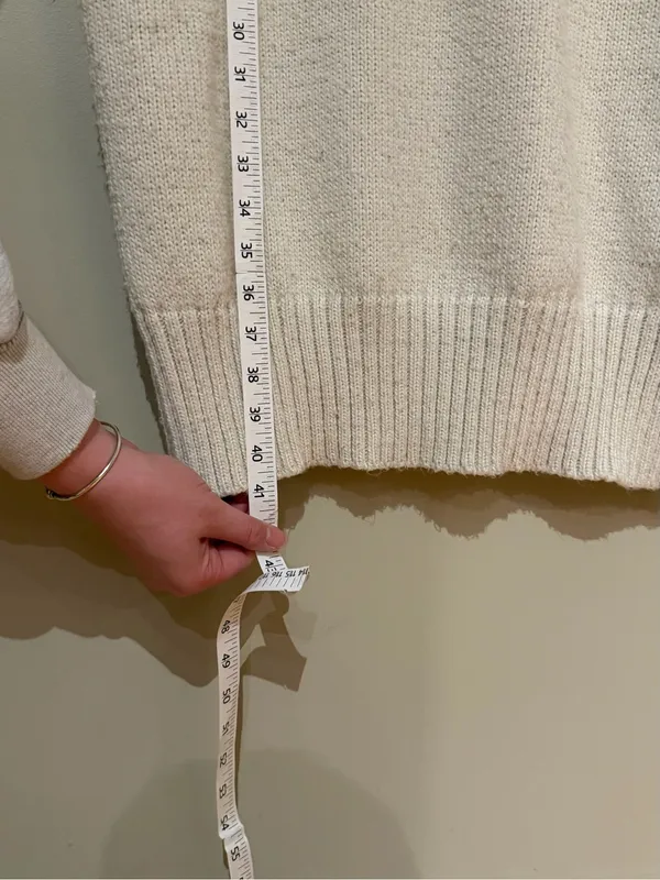 H&M Cream Knit Sweater Dress - Image 6
