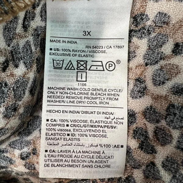 Old Navy Animal Print Pull On Midi Skirt Womens 3X Side Pockets Workwear Casual - Image 10