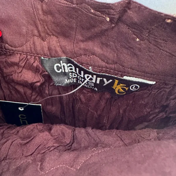 Chaudry KC‎ Bohemian Maxi Skirt with Embellished Waist Burgandy Size Large NWT - Image 5