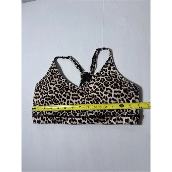 Zyia Active Mesh Racerback Sports Bra Leopard Print Women's Size Large - Image 6