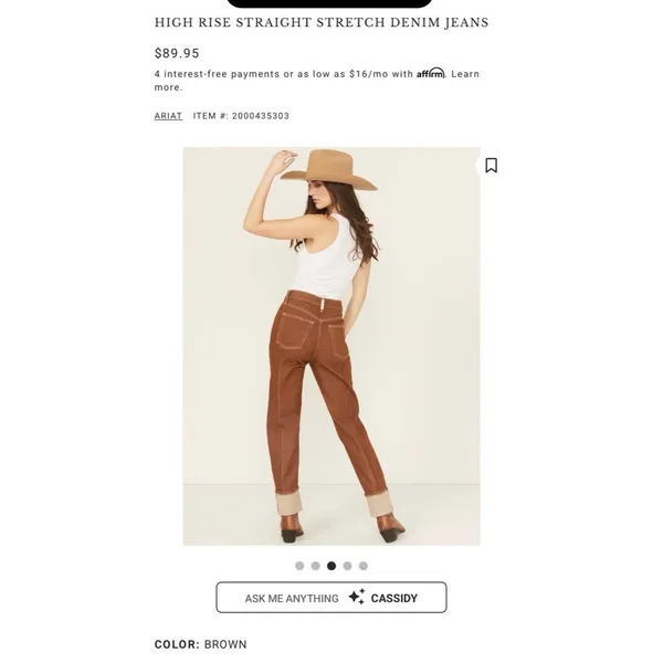 Ariat brown jeans NWT - Image 9