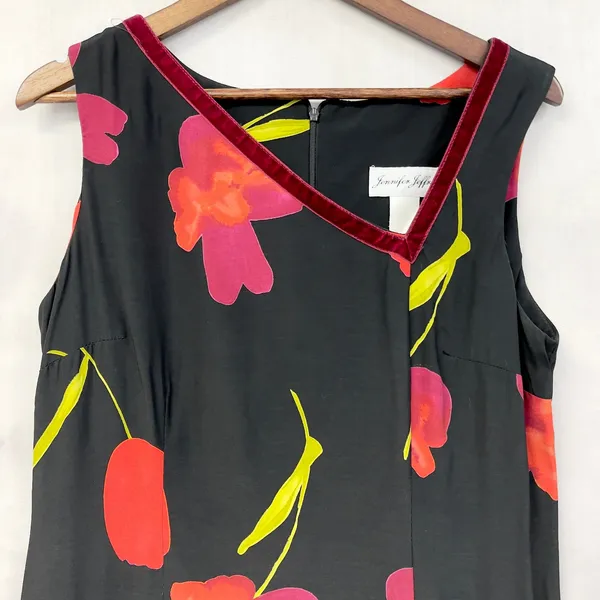 VTG Jennifer Jeffries Womens Sleeveless Dress Size 12 Artsy Going‎ Out Gallery - Image 4