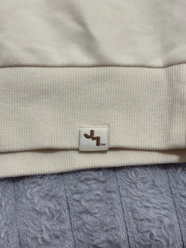 JoyLab Cream Lace-Detail Sweatshirt — Women’s XL — Loose Fit — New with Tags - Image 3
