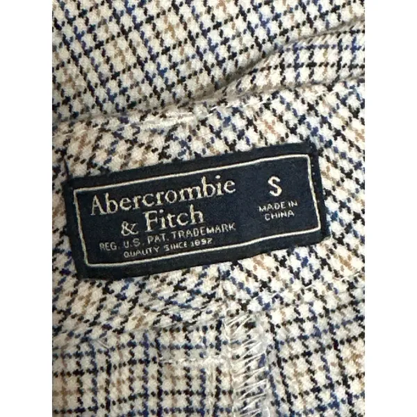 Abercrombie & Fitch Multicolor Plaid Mid Rise Flared Bootcut Trousers Pants Sz S - Image 4