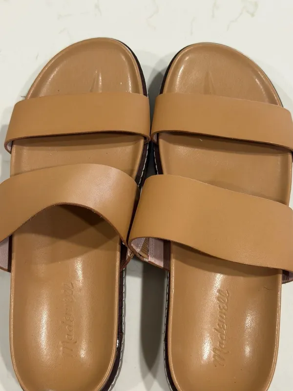 Madewell Women's Preston Sporty Slide Sandal in Desert Camel Women’s Size 8 - Image 3