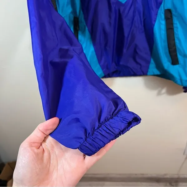Vintage Nike Windbreaker Purple Blue Medium‎ Gray Tag - Image 9