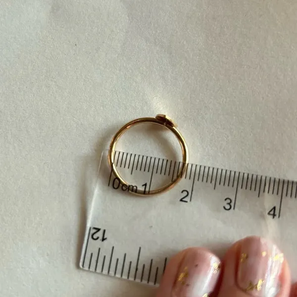 3/$20 Gold Tone Heart Love Patterned Circle Ring Size 6/7 - Image 4