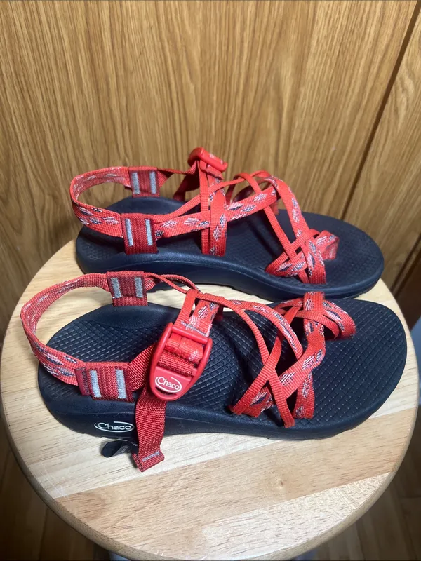 Chaco Red Strappy Trail Sandals - Image 2