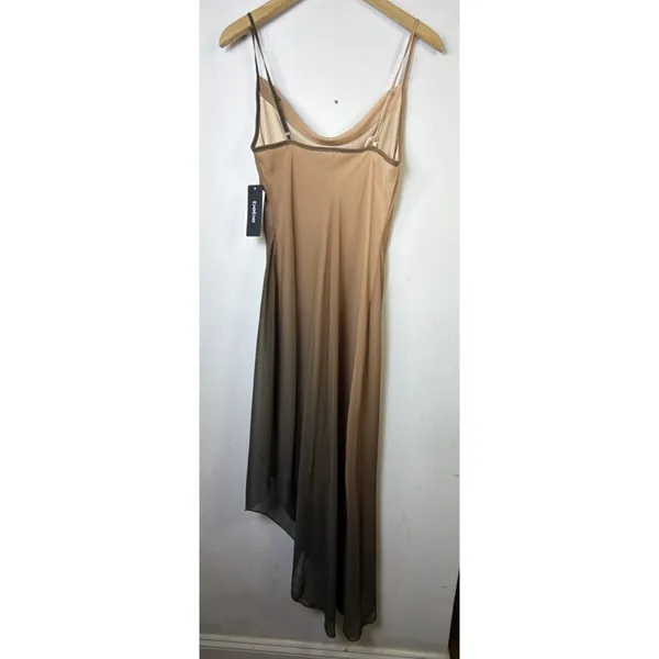 Bebe ombre Gold Boho Midi Sleeveless wedding guest Flowy Resort Dress small NWT - Image 10