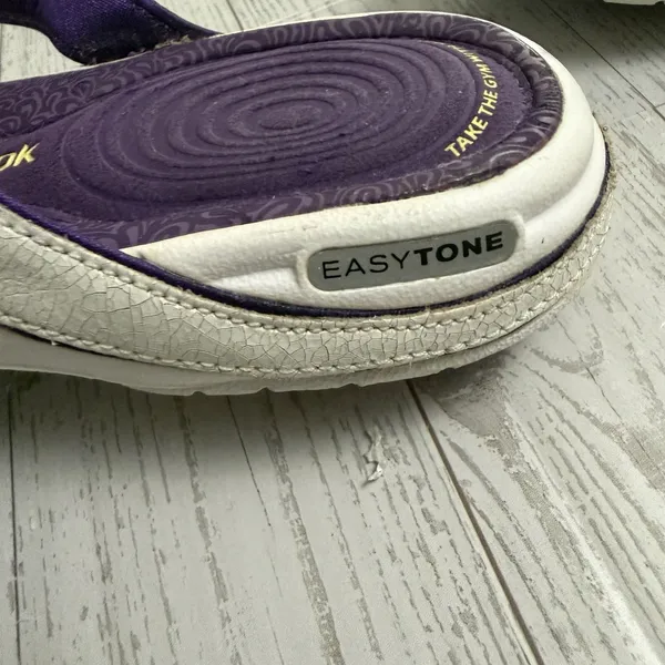 Reebok Easytone Women's Sz 5 Flip Flops White Purple Sandals Shoes Exercise‎ Gym - Image 16
