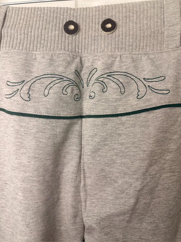 Alpin de luxe Oktoberfest Sweatpants Gray Trachten Pants with Embroidery - Image 3