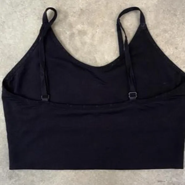Navy Halter Crop Tank Top Cami Y2K Clean Girl M - Image 7
