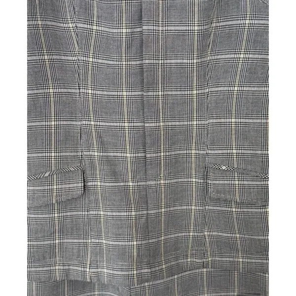 ANTHROPOLOGIE Maeve PLAID PLAYSUIT Brown Motif Optional Straps Menswear Size 12 - Image 6