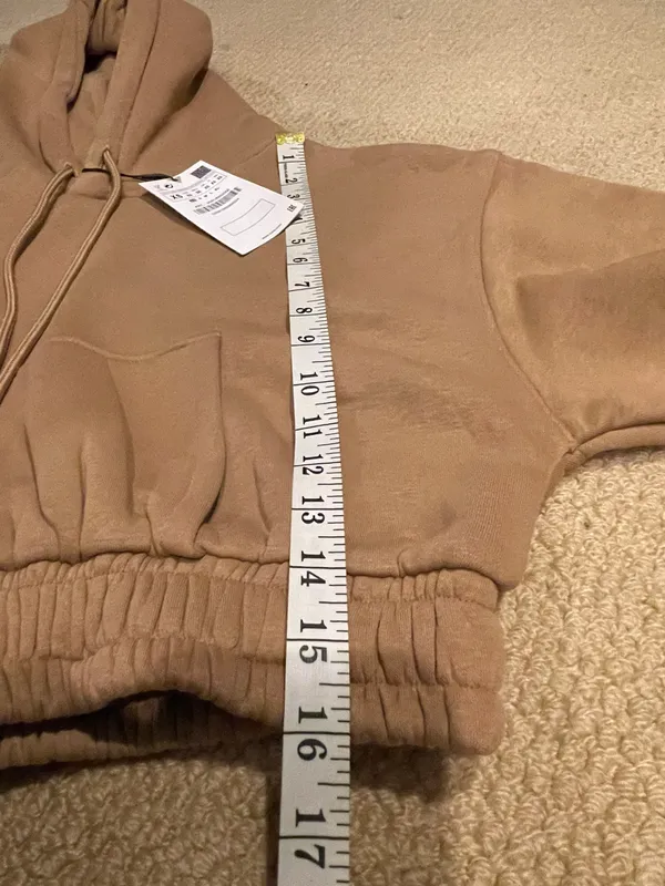 ZARA Long Sleeve Sweatsuit Set With Hoodie And Wide Legs Size XS - Image 8