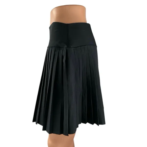 YPB Black Pleated Casual Activewear Mini Skater Tennis Flare A-Line Skirt Size L - Image 2