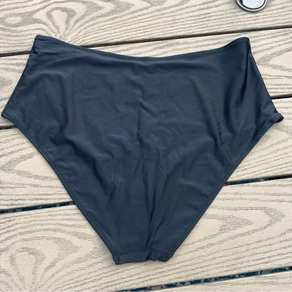 NWT Aerie plain black XL bikini bathing suit bottom - Image 6