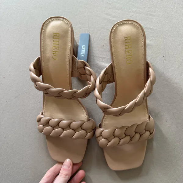 Rihero Braided Strap Heeled Sandals - Image 4